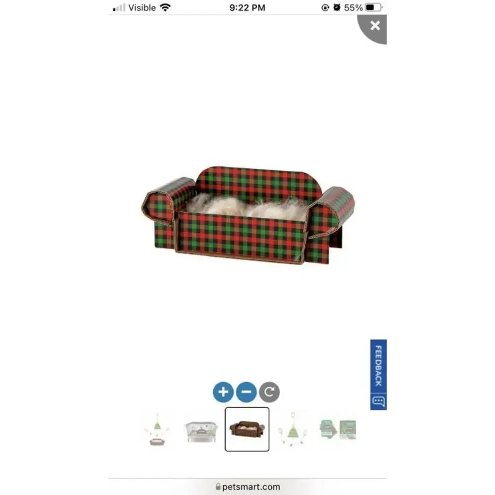 Merry & Bright Holiday Home Decor Small Pet Gift Set Build A Couch Holiday Home